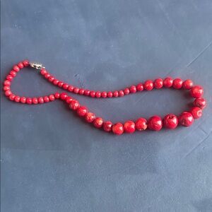 Elegant Red Coral Necklace